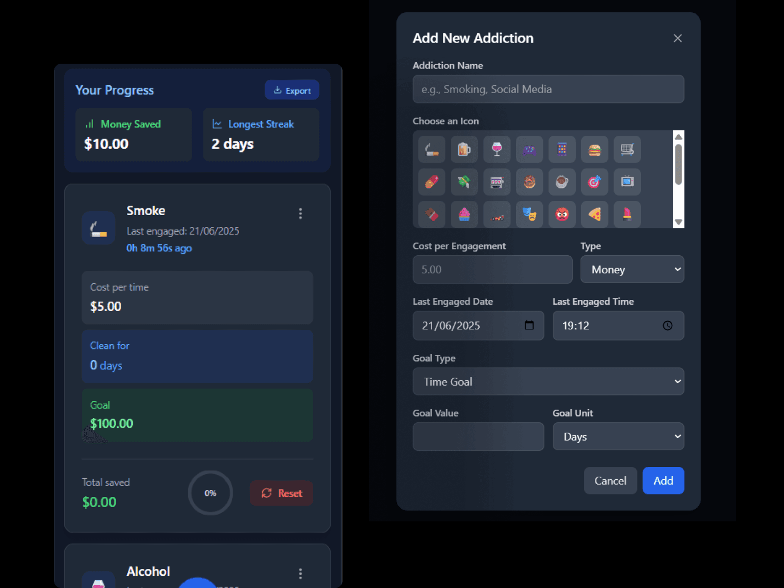 Addiction Tracker